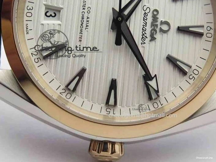 0509 2017 Aqua Terra SS RG XF Best Edition White Textured Dial On Black Leather Strap A Functional 8157